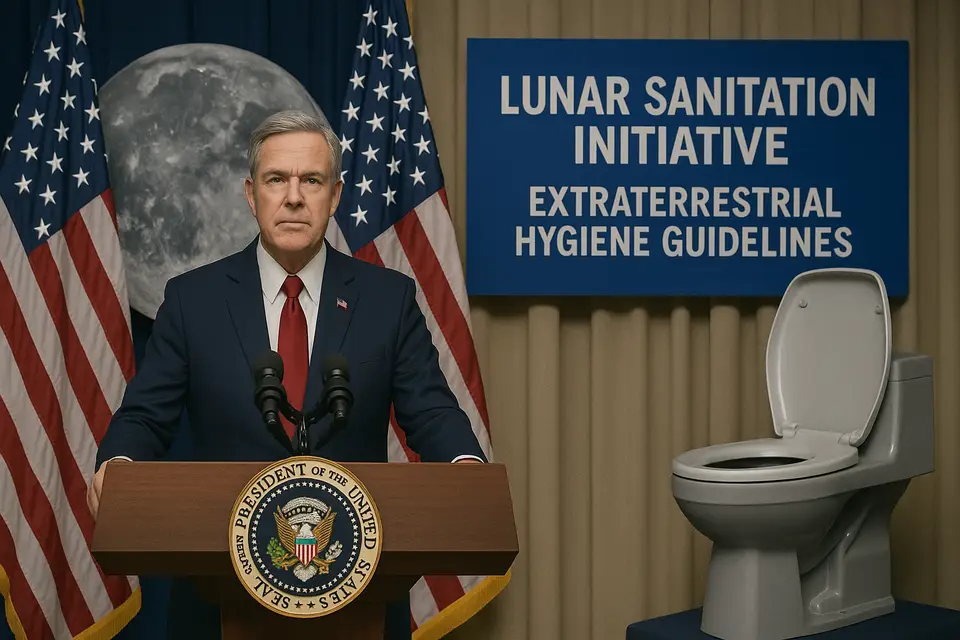 President Announces Bold New Plan To Regulate Bathroom Etiquette in Space