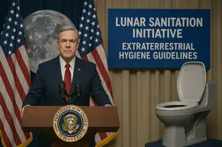 President Announces Bold New Plan To Regulate Bathroom Etiquette in Space